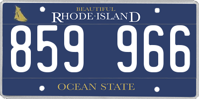 RI license plate 859966