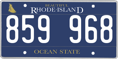 RI license plate 859968