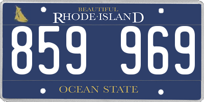 RI license plate 859969