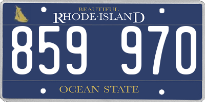 RI license plate 859970