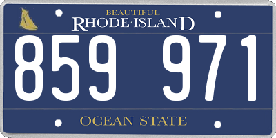 RI license plate 859971