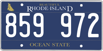 RI license plate 859972