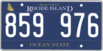 RI license plate 859976