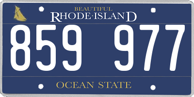 RI license plate 859977