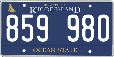 RI license plate 859980