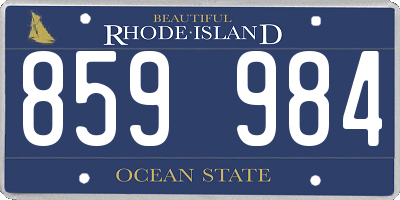 RI license plate 859984