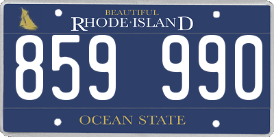 RI license plate 859990