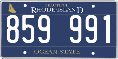 RI license plate 859991