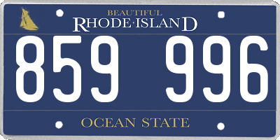 RI license plate 859996