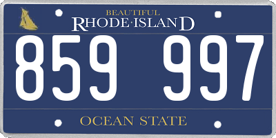 RI license plate 859997