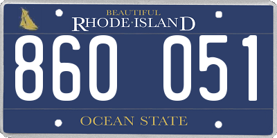 RI license plate 860051