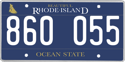 RI license plate 860055