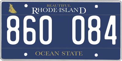 RI license plate 860084