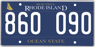 RI license plate 860090