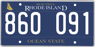 RI license plate 860091