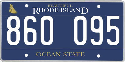 RI license plate 860095