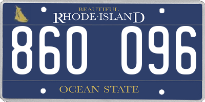 RI license plate 860096
