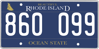 RI license plate 860099