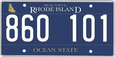 RI license plate 860101
