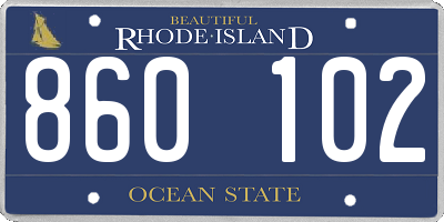 RI license plate 860102