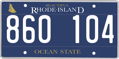 RI license plate 860104