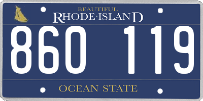 RI license plate 860119