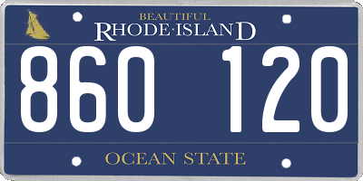 RI license plate 860120