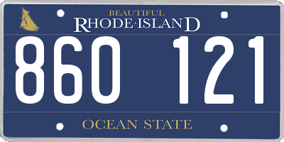 RI license plate 860121