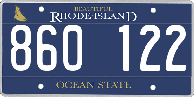 RI license plate 860122
