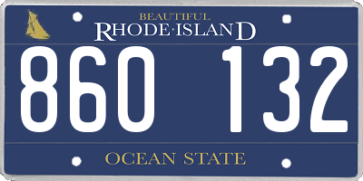 RI license plate 860132