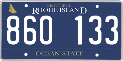 RI license plate 860133