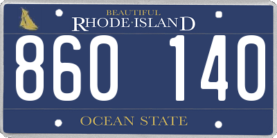 RI license plate 860140