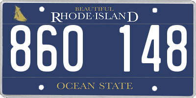 RI license plate 860148