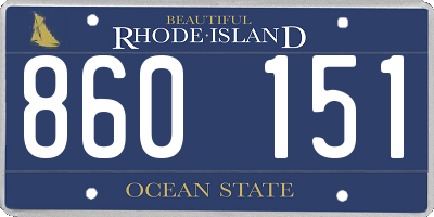 RI license plate 860151