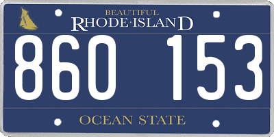 RI license plate 860153