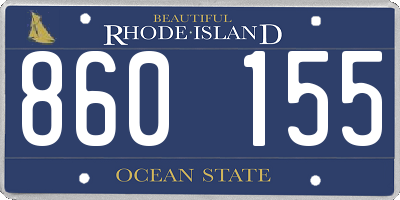 RI license plate 860155