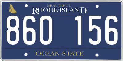 RI license plate 860156