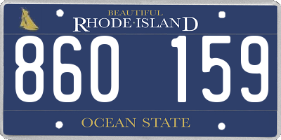 RI license plate 860159