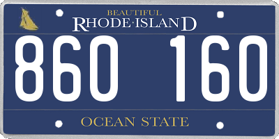 RI license plate 860160