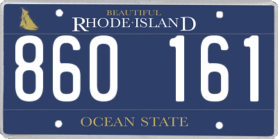 RI license plate 860161