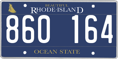 RI license plate 860164