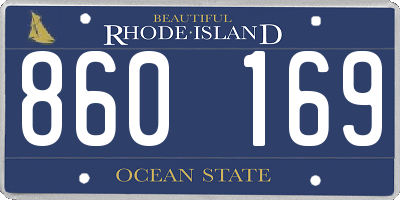 RI license plate 860169