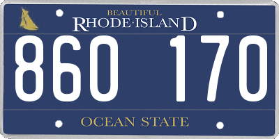 RI license plate 860170