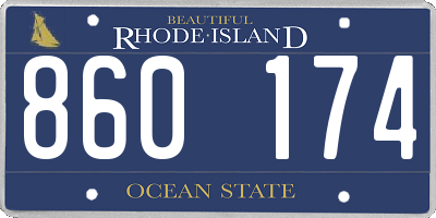 RI license plate 860174