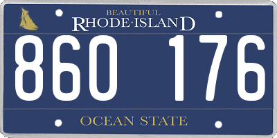 RI license plate 860176