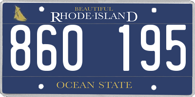 RI license plate 860195