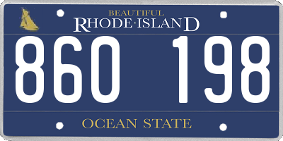 RI license plate 860198
