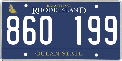 RI license plate 860199