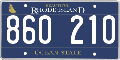 RI license plate 860210