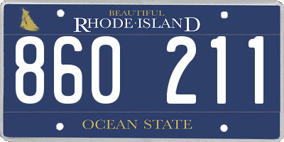 RI license plate 860211